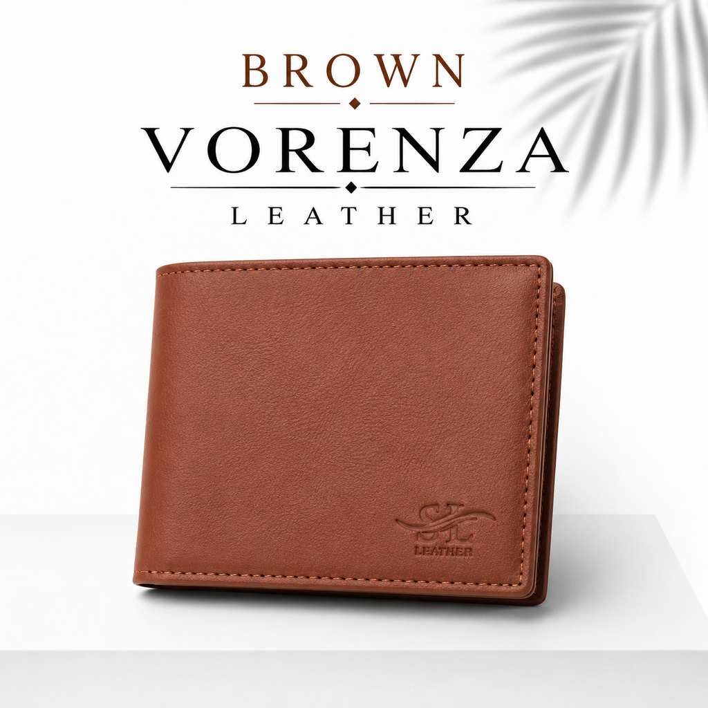 Vorenza Leather Men's Premium Bifold Wallet – Brown