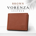 Vorenza Leather Men's Premium Bifold Wallet – Brown
