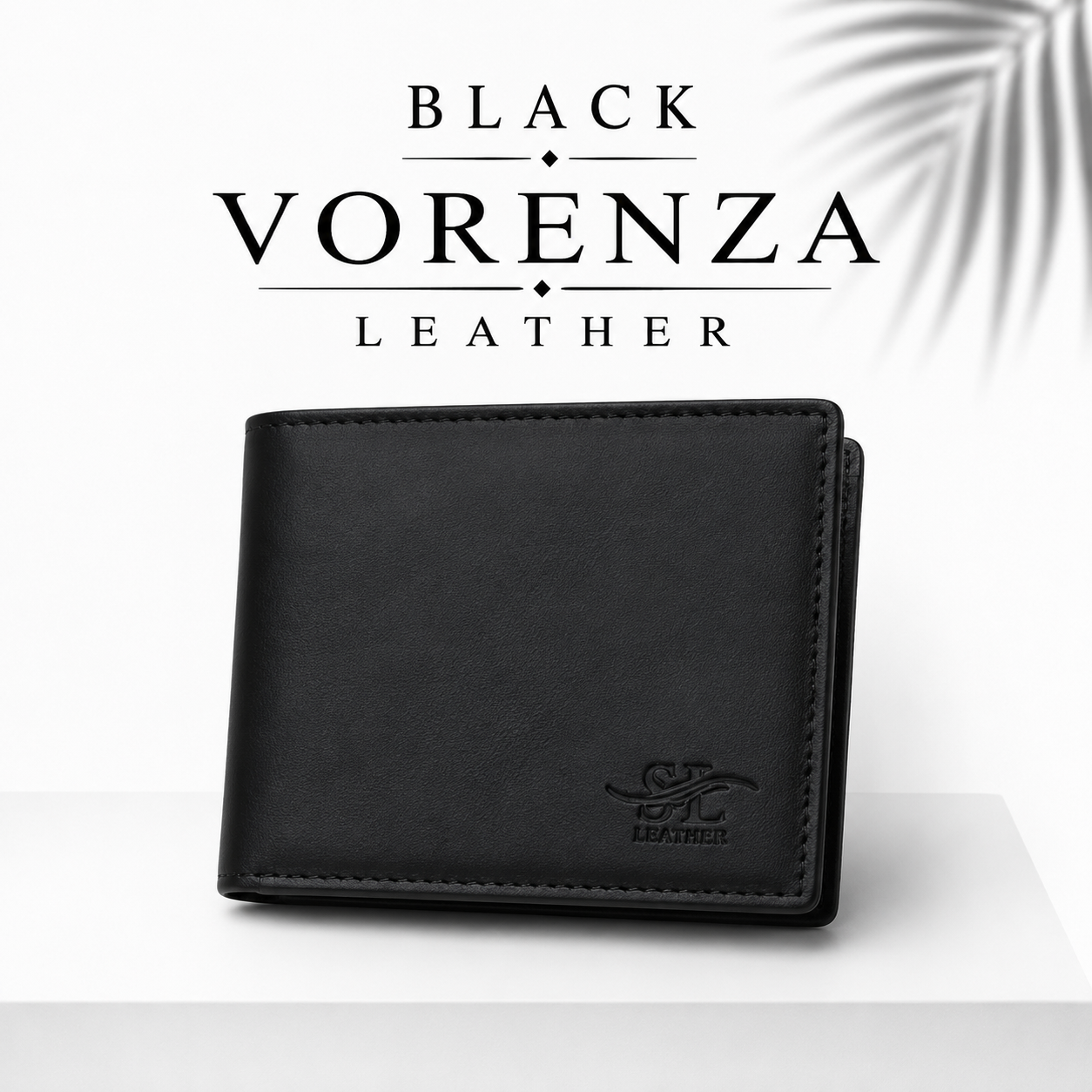 Vorenza Leather Men's Premium Bifold Wallet Black