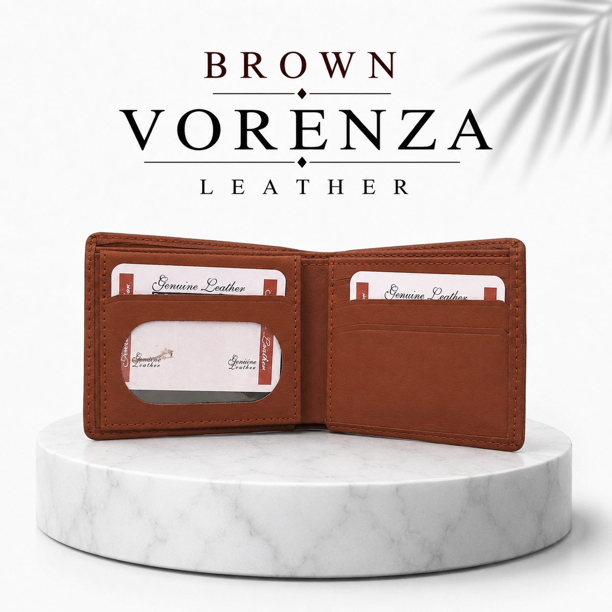Vorenza Leather Men's Premium Bifold Wallet – Brown